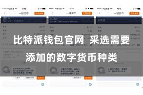 比特派钱包官网 采选需要添加的数字货币种类