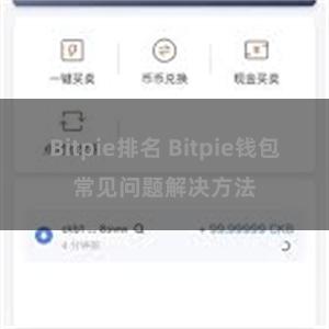 Bitpie排名 Bitpie钱包常见问题解决方法