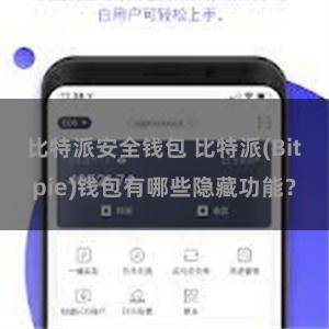 比特派安全钱包 比特派(Bitpie)钱包有哪些隐藏功能？