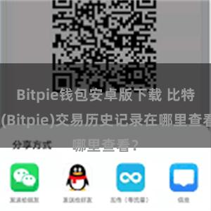 Bitpie钱包安卓版下载 比特派(Bitpie)交易历史记录在哪里查看？