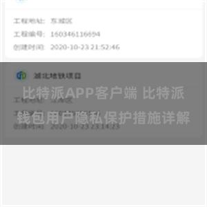 比特派APP客户端 比特派钱包用户隐私保护措施详解