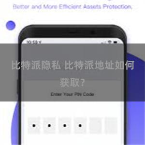 比特派隐私 比特派地址如何获取？