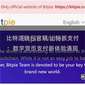 比特派钱包官网 比特派支付：数字货币支付新体验涌现