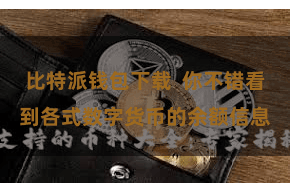 比特派钱包下载  你不错看到各式数字货币的余额信息